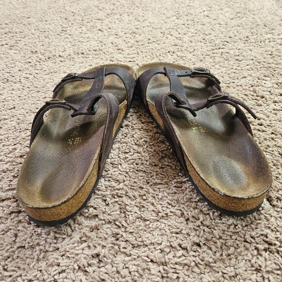 Birkenstock Larisa Sandals Womens 10 EU41 Habana Brown Leather 006401 w box - Picture 4 of 9